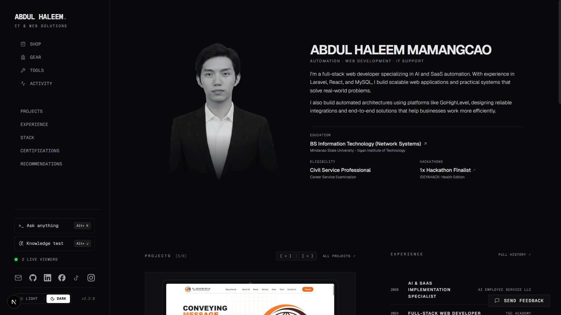 Personal Website (v2)