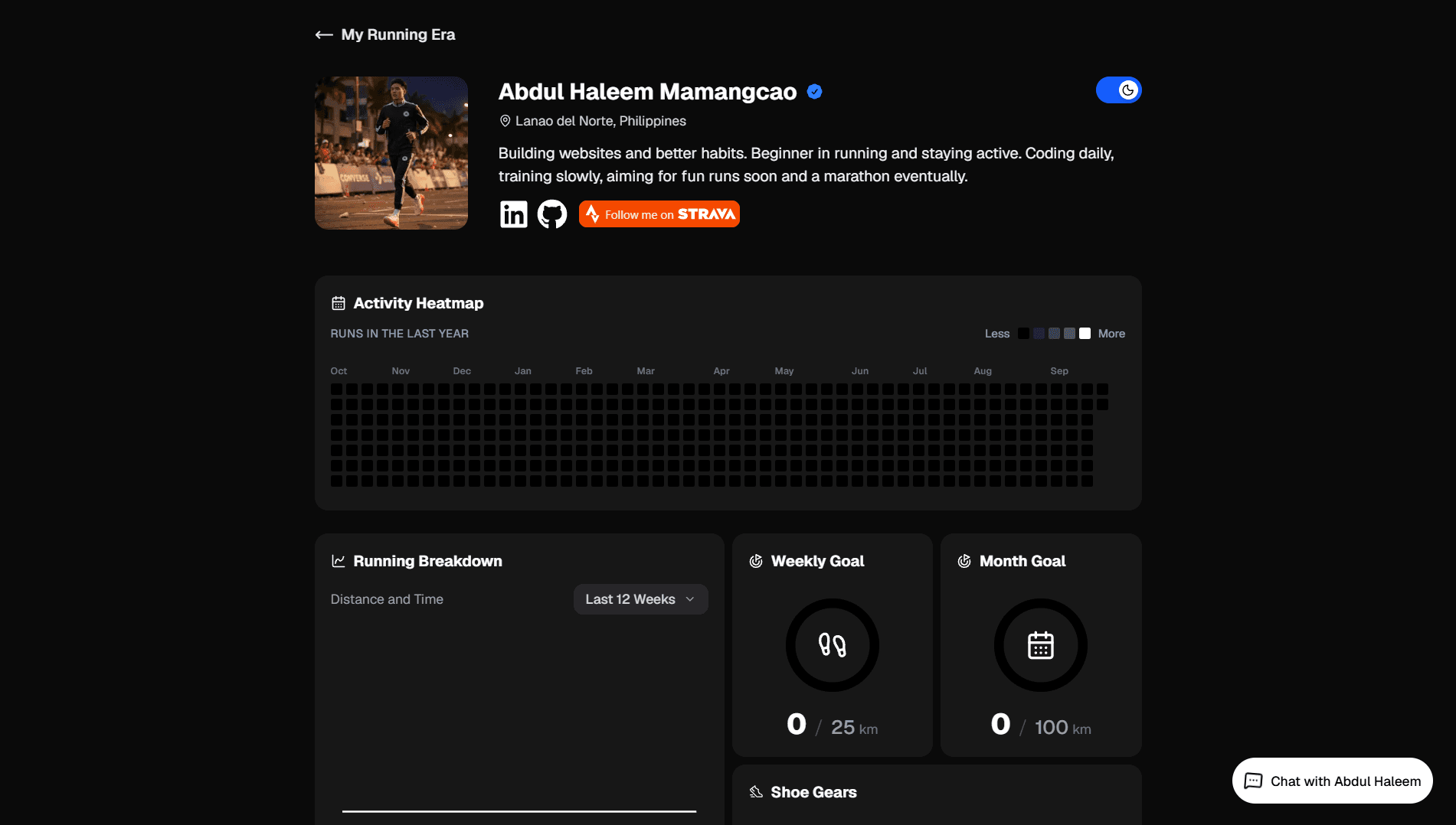Running Stats Dashboard